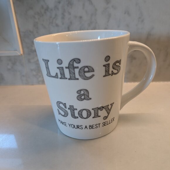 Life is a story, Make yours a best seller Indigo mug - Picture 1 of 8